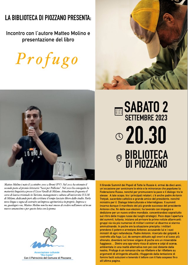 Presentazione del libro "Profugo"